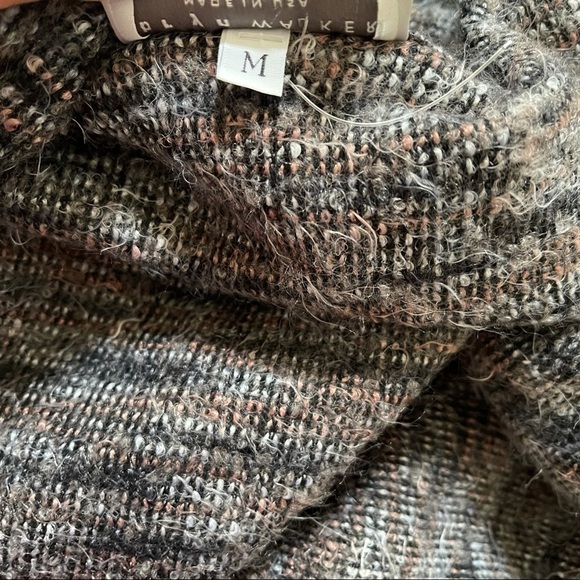 Bryn Walker Cardigan Sweater Vest Duster Wool Alpaca Longline Cozy Gray Medium - Picture 9 of 13